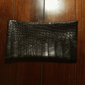 Corinne mccormack croc embossed glasses pouch blck